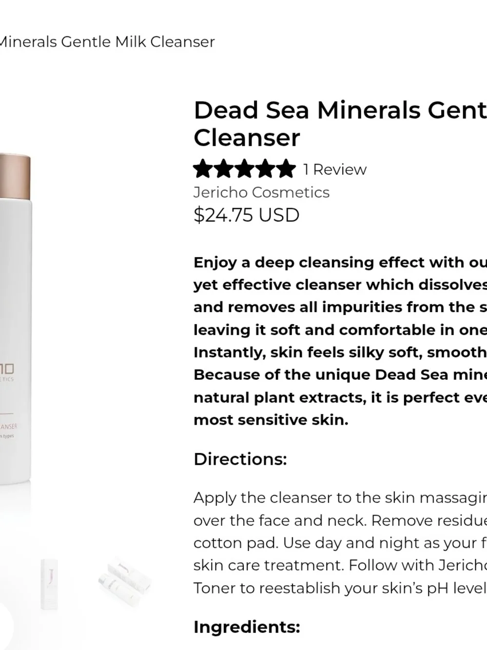 Gentle Milk Cleanser - White & Pink